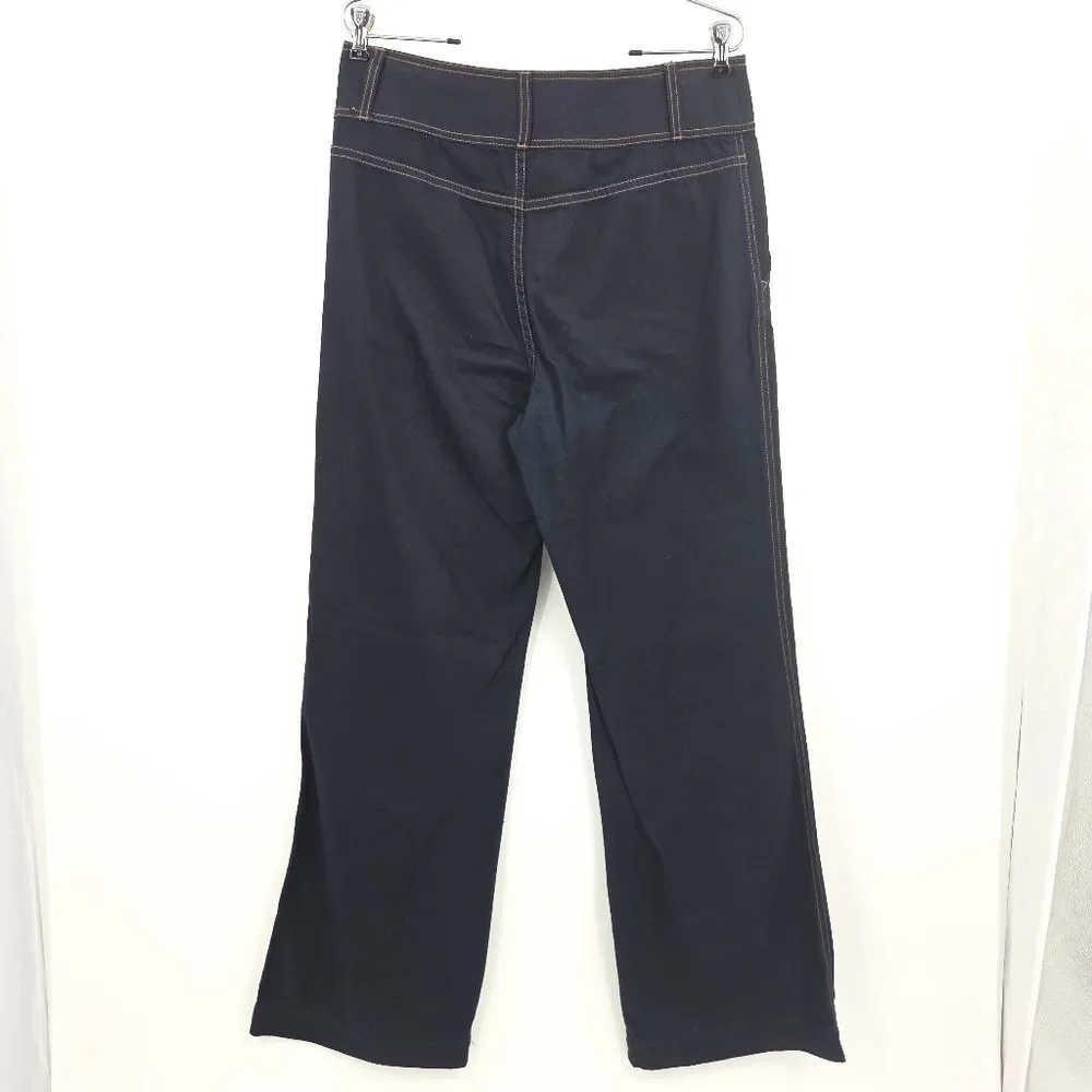 Ralph Lauren Maritime Jeans Womens Size 10 Wide Leg Blue Nautical Coastal Navy